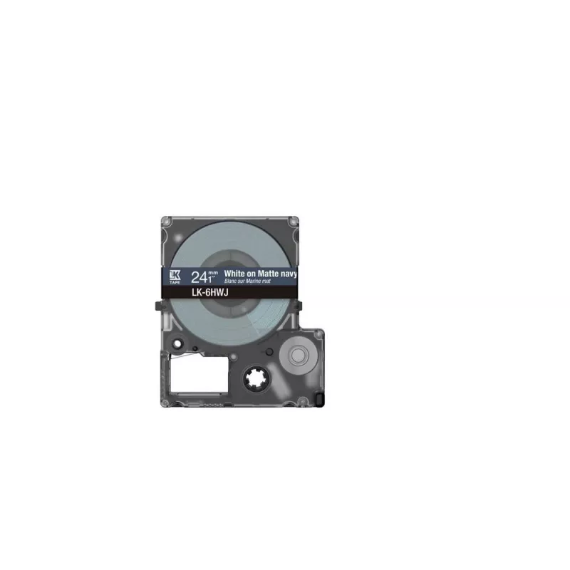 Fita de etiquetagem Epson LK-6HWJ Azul-marinho Branco Transferência térmica 2,4 cm