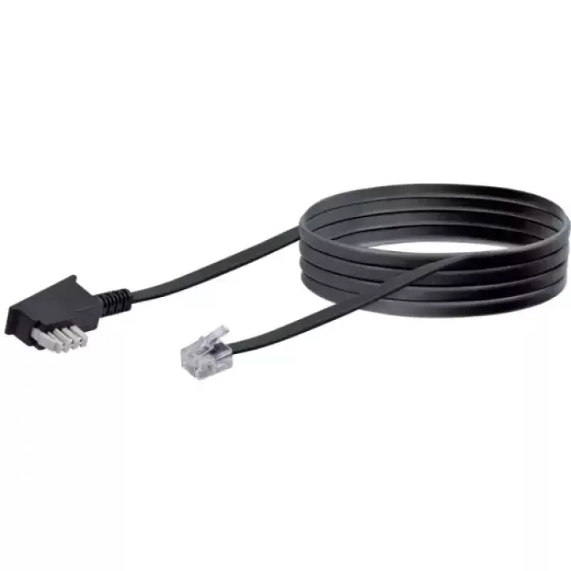 Cabo RJ-11 Schwaiger 10m TAE-N Preto