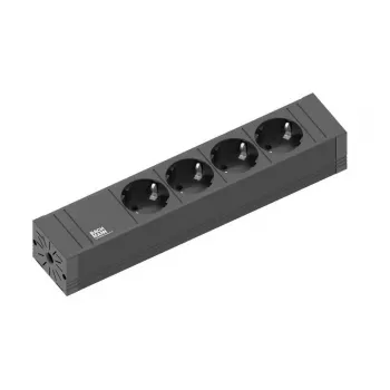 Extensão de energia Bachmann 420.0017 2m 4 tomadas AC interior preto