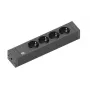 Extensão de energia Bachmann 420.0017 2m 4 tomadas AC interior preto