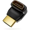 Techly Adaptador HDMI M / F angular L IADAP HDMI-L, HDMI, HDMI, preto