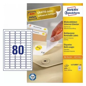 Etiqueta de impressora autoadesiva Avery L4732REV-100