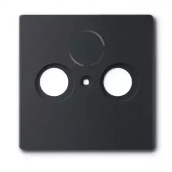 Busch-Jaeger 1743-885 placa de cobertura para tomadas de antena com 2 ligações, preto