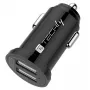 Carregador de automóvel Techly Mini 2 portas USB-A 24W / 4,8A preto