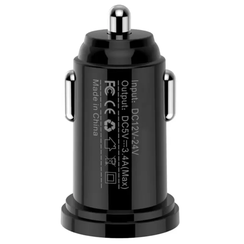 Carregador de automóvel Techly Mini 2 portas USB-A 24W / 4,8A preto