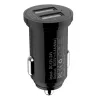 Carregador de automóvel Techly Mini 2 portas USB-A 24W / 4,8A preto