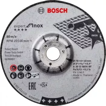 Bosch Expert for Inox discos de corte, 76 x 4 x 10 mm, 2 unid.