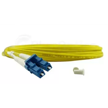 BlueOptics 040402G5120000015M cabo patch de fibra ótica LC-LC monomodo duplex, LC-UPC, 15 m, bege