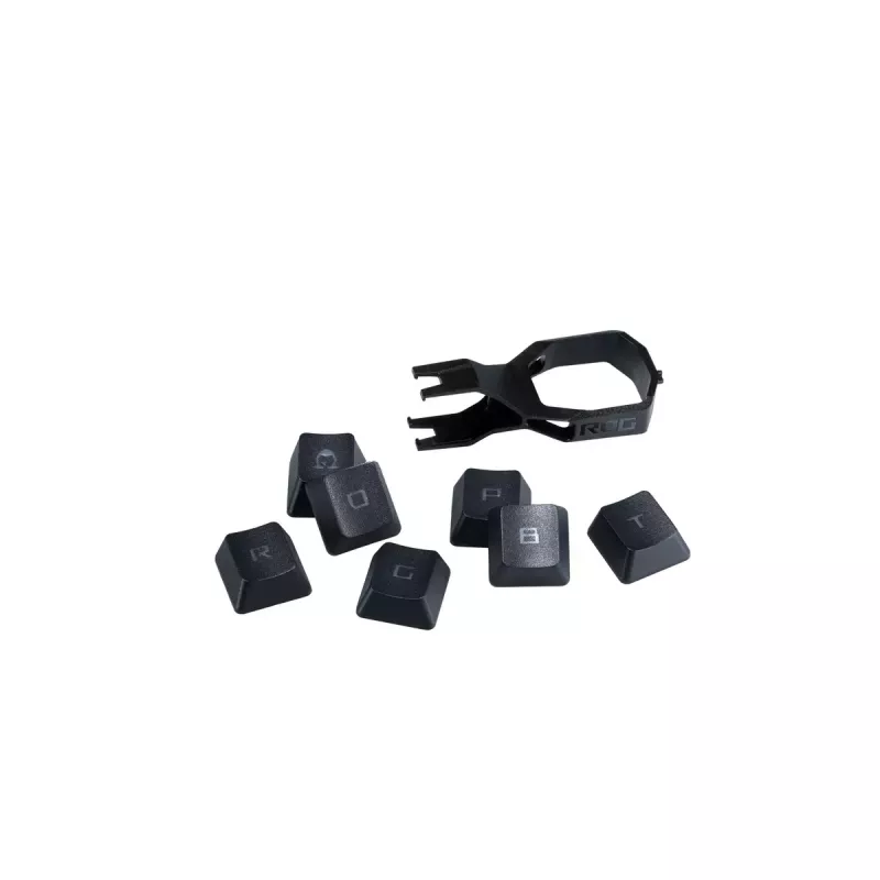Conjunto de teclas ASUS ROG RX PBT Keycap preto 250g