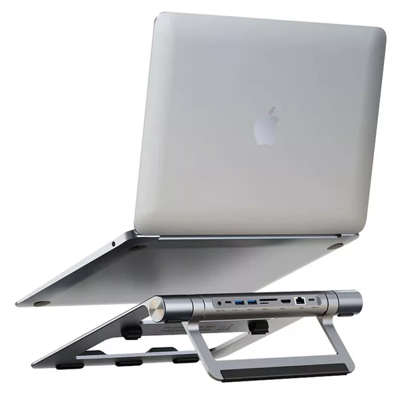 Techly ICA-NTB-DOCK91 com fios USB 3.2 Gen 1 (3.1 Gen 1) Type-C prateado