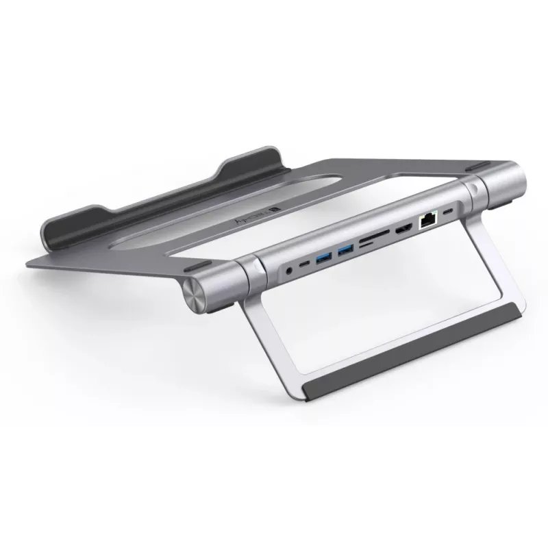 Techly ICA-NTB-DOCK91 com fios USB 3.2 Gen 1 (3.1 Gen 1) Type-C prateado