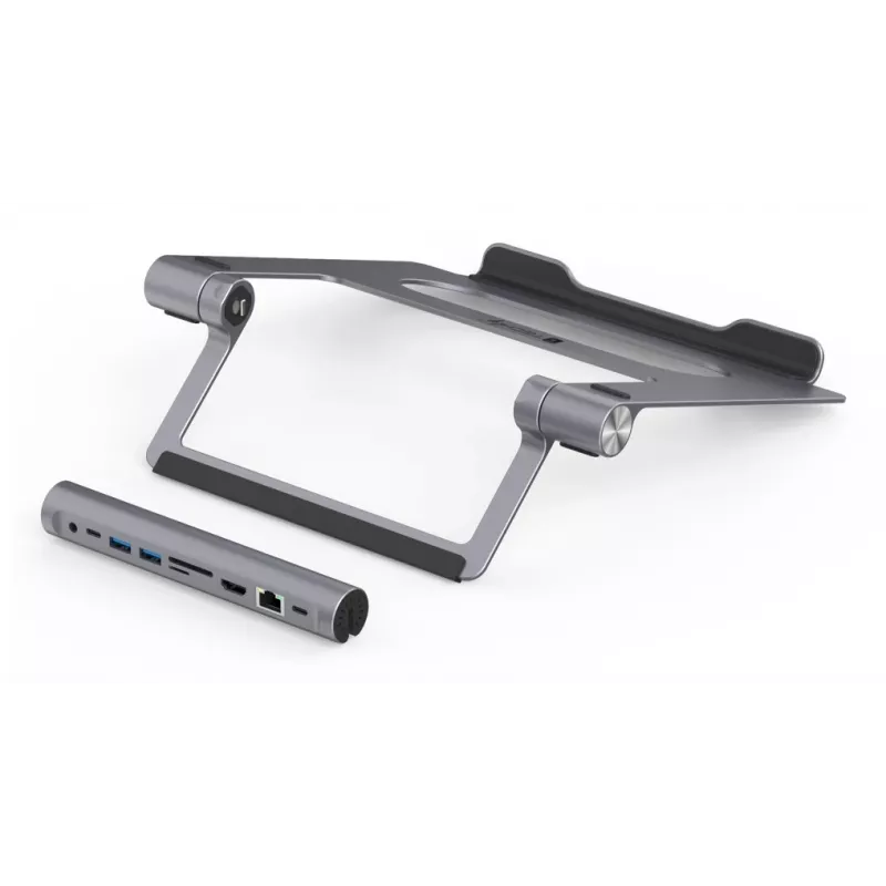 Techly ICA-NTB-DOCK91 com fios USB 3.2 Gen 1 (3.1 Gen 1) Type-C prateado