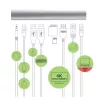 Techly ICA-NTB-DOCK91 com fios USB 3.2 Gen 1 (3.1 Gen 1) Type-C prateado