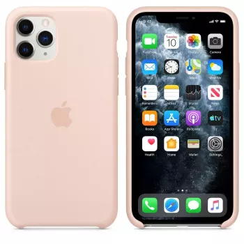 Capa para Apple iPhone 11 Pro Silicone Case rosa areia