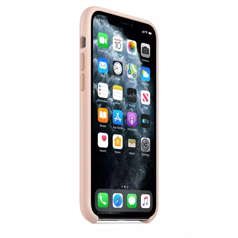 Capa para Apple iPhone 11 Pro Silicone Case rosa areia
