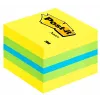3M Post-it 2051L notas quadradas azul, verde, turquesa, amarelo 400 folhas autoadesivas