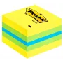 3M Post-it 2051L notas quadradas azul, verde, turquesa, amarelo 400 folhas autoadesivas