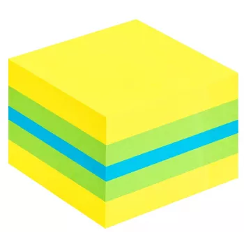 3M Post-it 2051L notas quadradas azul, verde, turquesa, amarelo 400 folhas autoadesivas