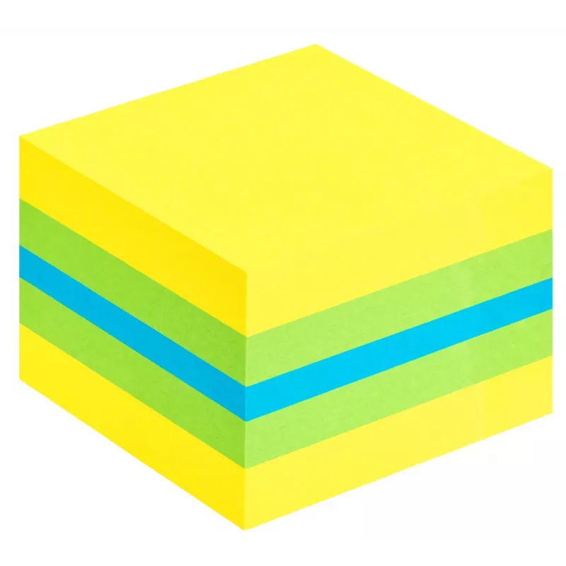 3M Post-it 2051L notas quadradas azul, verde, turquesa, amarelo 400 folhas autoadesivas