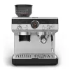 Máquina de café expresso KRUPS XP801T semiautomática com moinho integrado, depósito de água de 3 litros, saída para 2 chávenas, preto/aço inoxidável