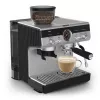 Máquina de café expresso KRUPS XP801T semiautomática com moinho integrado, depósito de água de 3 litros, saída para 2 chávenas, preto/aço inoxidável