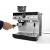 Máquina de café expresso KRUPS XP801T semiautomática com moinho integrado, depósito de água de 3 litros, saída para 2 chávenas, preto/aço inoxidável