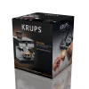 Máquina de café expresso KRUPS XP801T semiautomática com moinho integrado, depósito de água de 3 litros, saída para 2 chávenas, preto/aço inoxidável