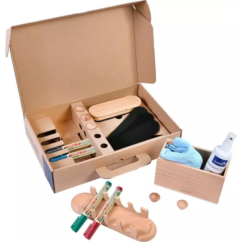 Conjunto de acessórios Legamaster WOODEN 17 peças certificado FSC