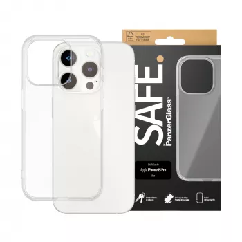 PanzerGlass SAFE. by ® Capa TPU transparente iPhone 15 Pro