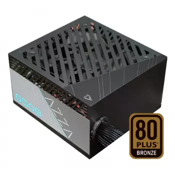 Fonte de alimentação AZZA PSAZ-650B (ATX3.1) 650 W, 20+4 pinos ATX, não modular, 80 PLUS Bronze, preta