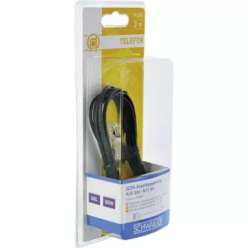 Cabo de rede Schwaiger 3,0 m RJ-11 - RJ-45 3 m preto