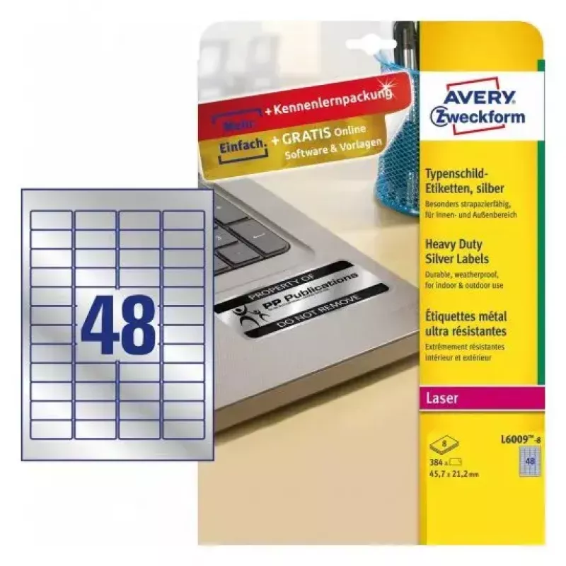 Etiqueta de impressora autocolante Avery L6009-8