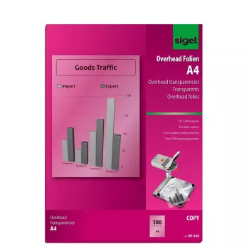 Película para impressora A4 Sigel KF545 transparente 100 folhas