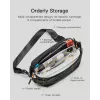 Bolsa de tiracolo Inateck LB03014 — unissexo poliéster 900D, fecho de correr, 4 l, preto