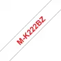 Fita de etiquetagem Brother M-K222BZ vermelho sobre branco