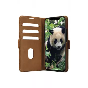 Carteira com capa dbramante1928 iPhone 14 Plus tan 3 compartimentos para cartões