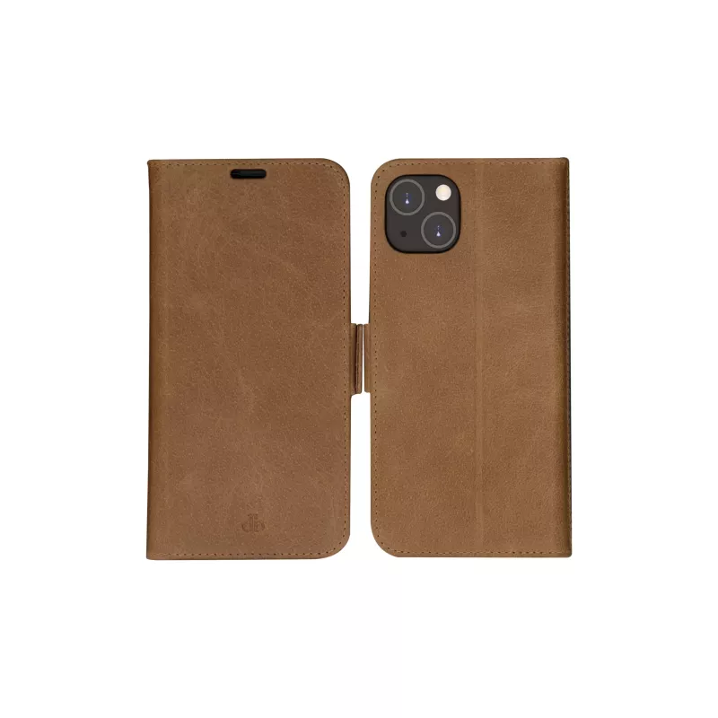 Carteira com capa dbramante1928 iPhone 14 Plus tan 3 compartimentos para cartões