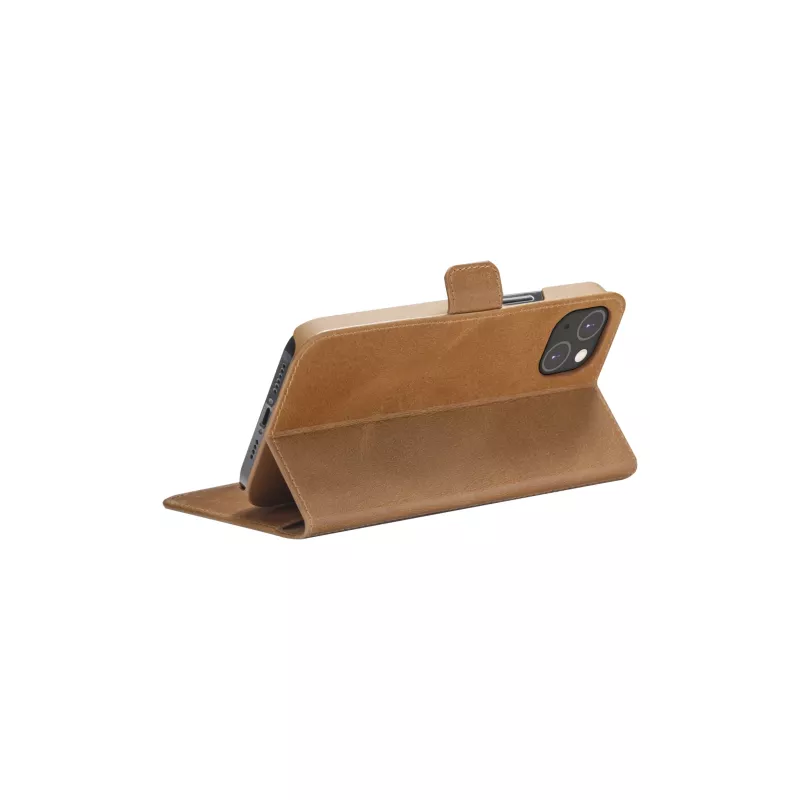 Carteira com capa dbramante1928 iPhone 14 Plus tan 3 compartimentos para cartões
