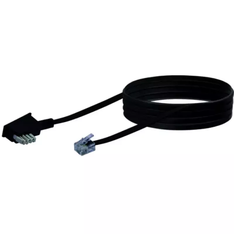 Cabo RJ-11 Schwaiger TAL6236533 6,0 m TAE-N preto