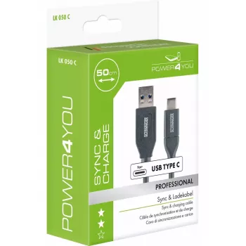 Cabo USB Schwaiger LK 050 C USB 3.2 Gen 2 0,5m USB A USB C preto
