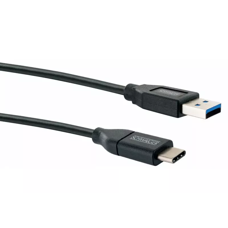Cabo USB Schwaiger LK 050 C USB 3.2 Gen 2 0,5m USB A USB C preto