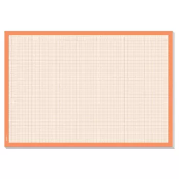 Tapete de secretária Sigel HO270 — tapete de papel para secretária, laranja/branco, 595×410 mm