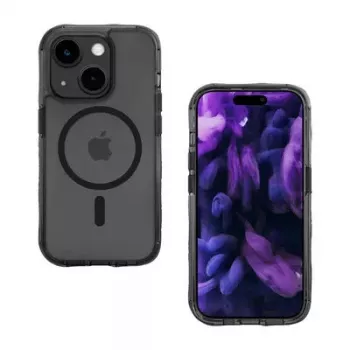 Capa LAUT Crystal Matter X iPhone 15 Plus 17 cm preto transparente