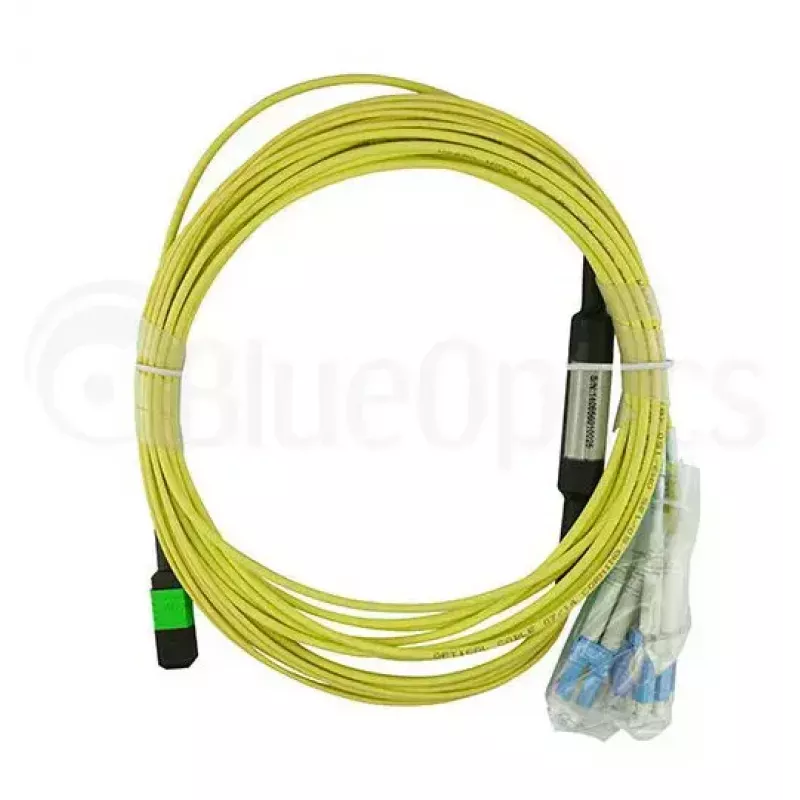 Cabo de fibra ótica MPO 4x LC BlueOptics CBL-MPO12-4LC-SMF-10M 10m G.657.A1