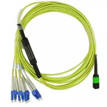 Cabo de fibra ótica MPO 4x LC BlueOptics CBL-MPO12-4LC-SMF-10M 10m G.657.A1