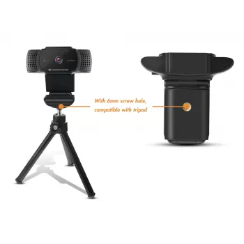 Webcam Conceptronic AMDIS 2K Super HD com autofoco e microfone