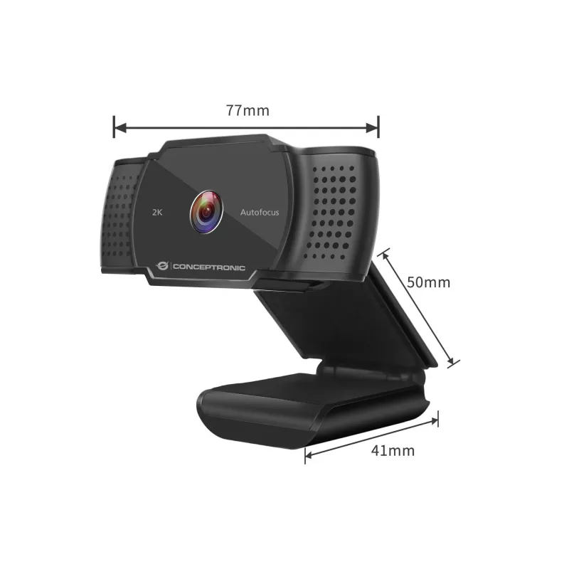 Webcam Conceptronic AMDIS 2K Super HD com autofoco e microfone