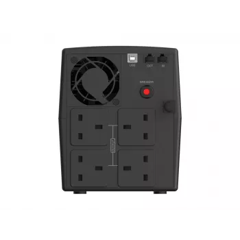 UPS Conceptronic ZEUS03G 1200VA 720W, 4 tomadas UK, USB HID, entrada/saída RJ45, AVR