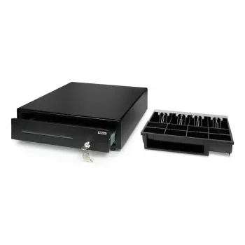 Gaveta de caixa eletrónica Safescan SD-4141, caixa em aço, preto, 410×415×115 mm, inclui 6 chaves