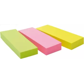 Notas adesivas 3M 671-3 retangular verde, rosa, amarelo 100 folhas autocolante